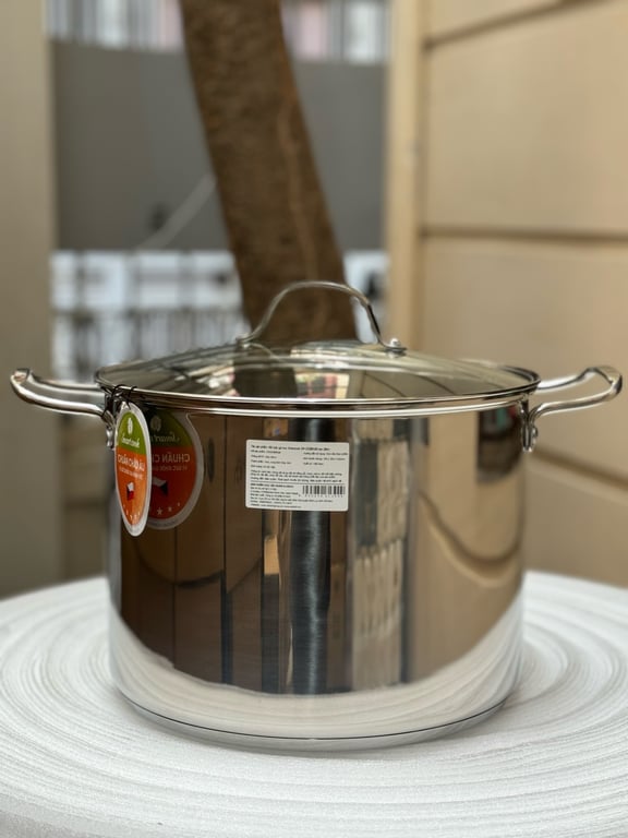 𝗡𝗼̂̀𝗶 𝗹𝘂𝗼̣̂𝗰 𝗴𝗮̀ 𝘁𝗵𝐚̂𝗻 𝗰𝗮𝗼  inox Elmich Smartcook SM-2528OL28 size 28cm dung tích 12L