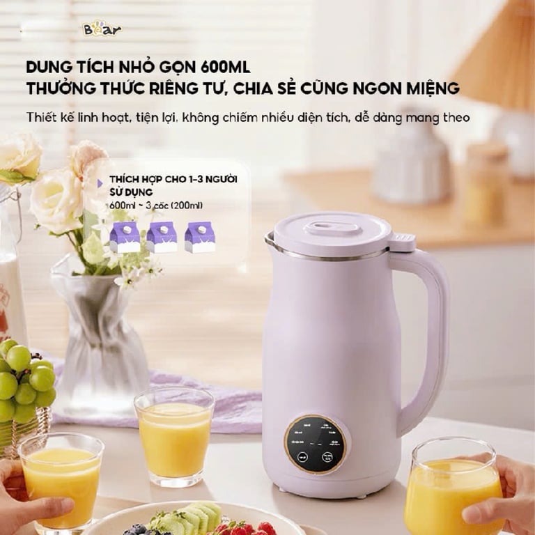 MÁY LÀM SỮA HẠT BEAR 0.6L SB-SH06D