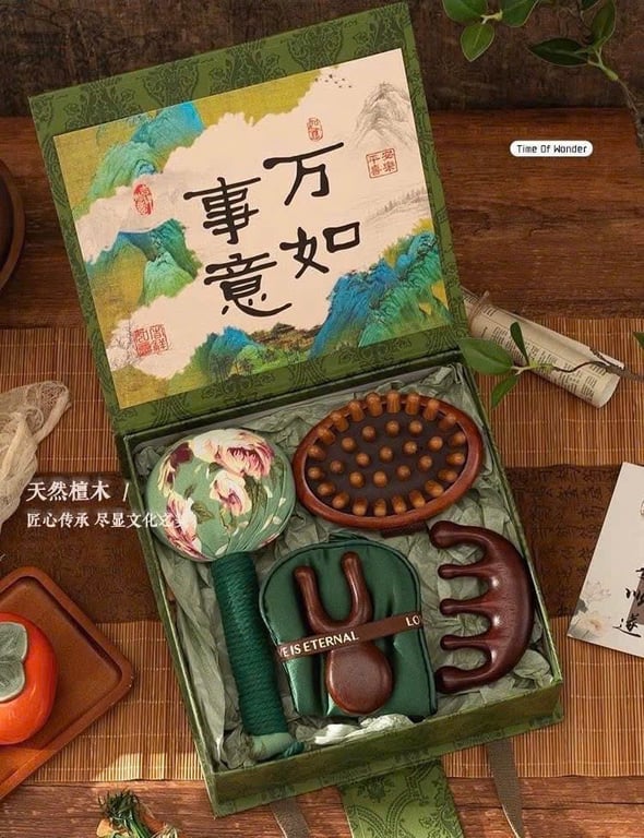 Bộ quà tặng massage gỗ Đông Phương