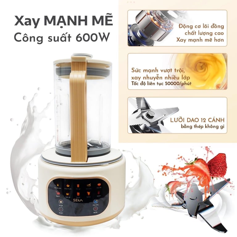 MÁY LÀM SỮA HẠT GIẢM TIẾNG ỒN SEKA E500