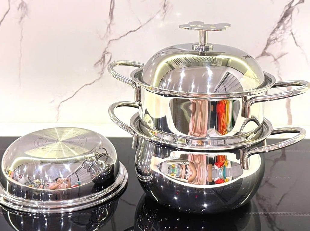BỘ NỒI FIVESTAR BABY 3 MÓN – 3 LỚP ĐÚC LIỀN NGUYÊN KHỐI INOX 304