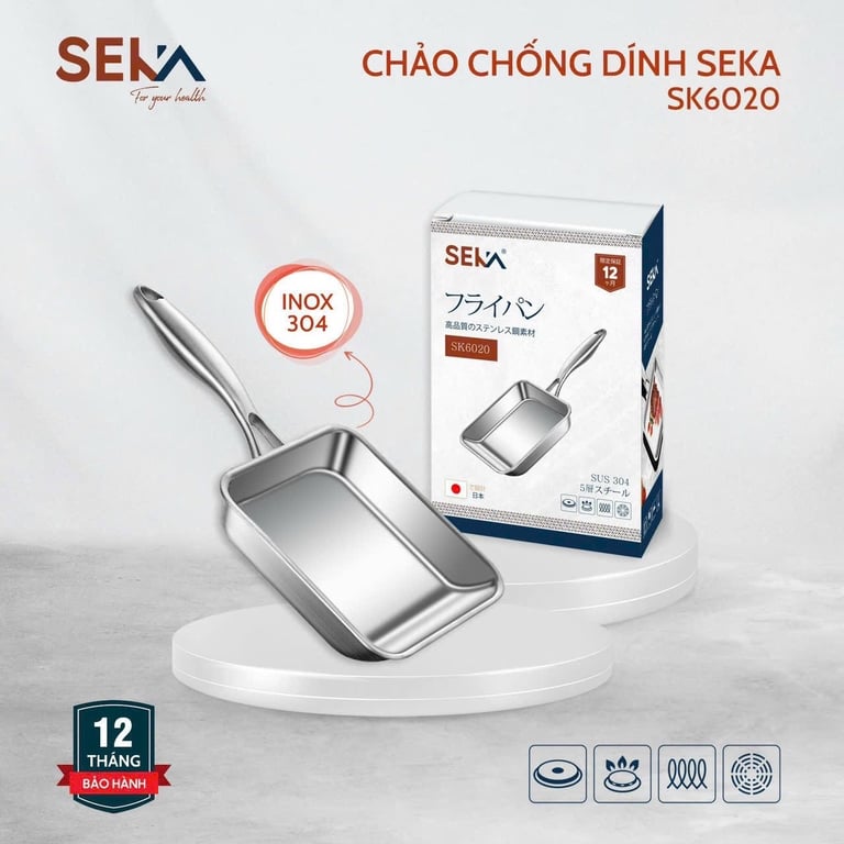 CHẢO CHỐNG DÍNH INOX SEKA SK6020