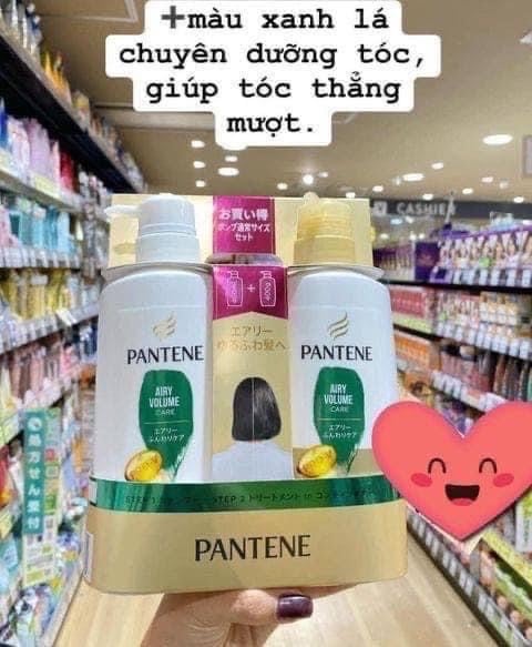 set quà tặng dầu gội + dầu xả Pantene Nhật (mỗi chai 270ml)