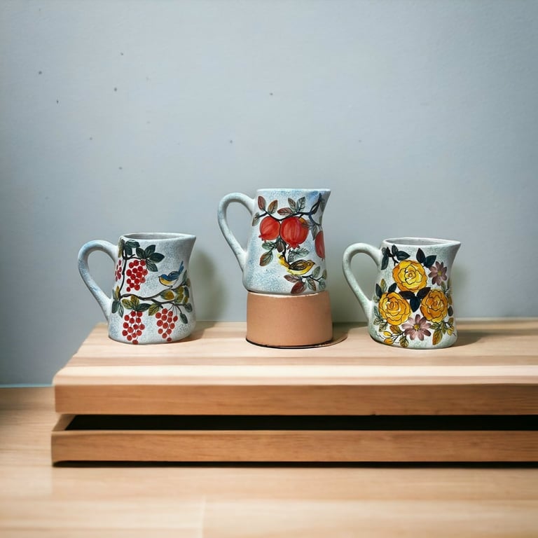 Bình dáng Ca Sữa Họa Tiết Vẽ Tay 3D