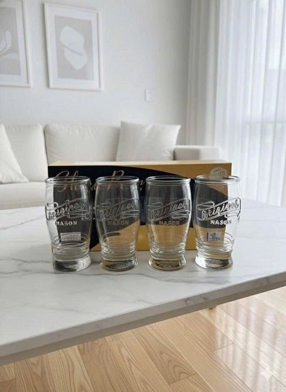 Bộ 4 Cốc Uống Bia Thủy Tinh LEBENLANG LBL1222 470ml