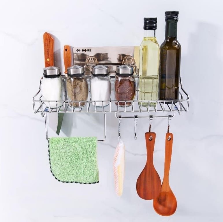 Kệ nhà bếp đa năng dán tường cao cấp Gi-Home (Gi-82420)