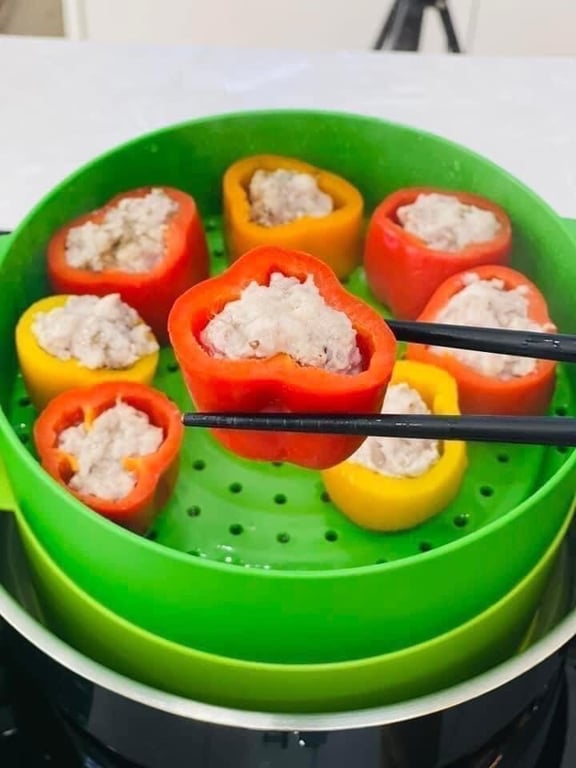 Xửng tupper xanh lá mạ 3 tầng