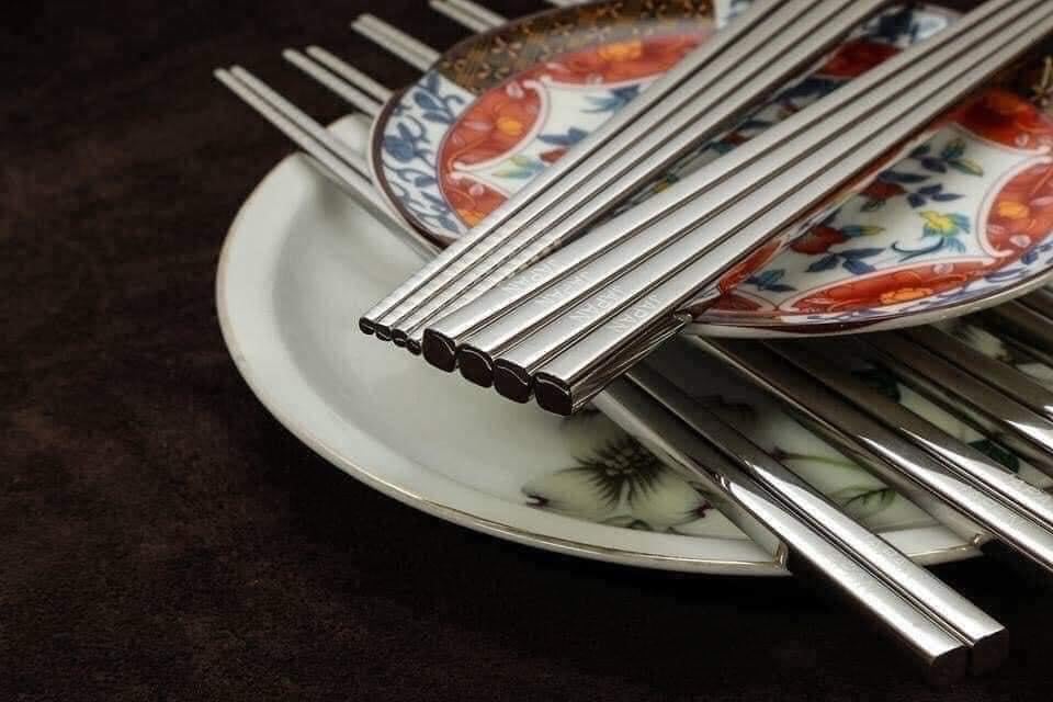 Set 5 đôi đũa inox 304 Nhật Bản mẫu trơn ST1191