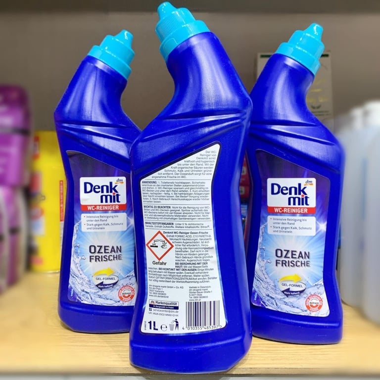 Dung dịch tẩy rửa bồn cầu, nhà vệ sinh Denkmit WC-Reiniger Ozean-Frische 1L