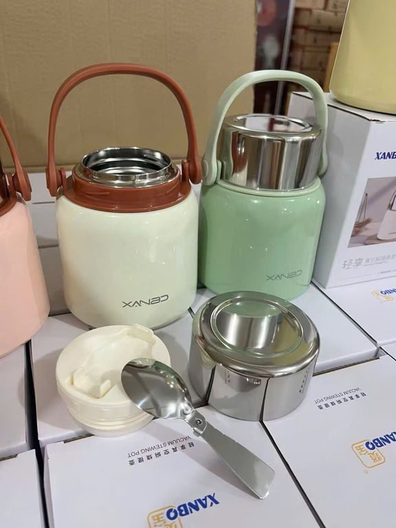 HỘP ĐỰNG THỨC ĂN GIỮ NHIỆT INOX 304 XANBO 800ML