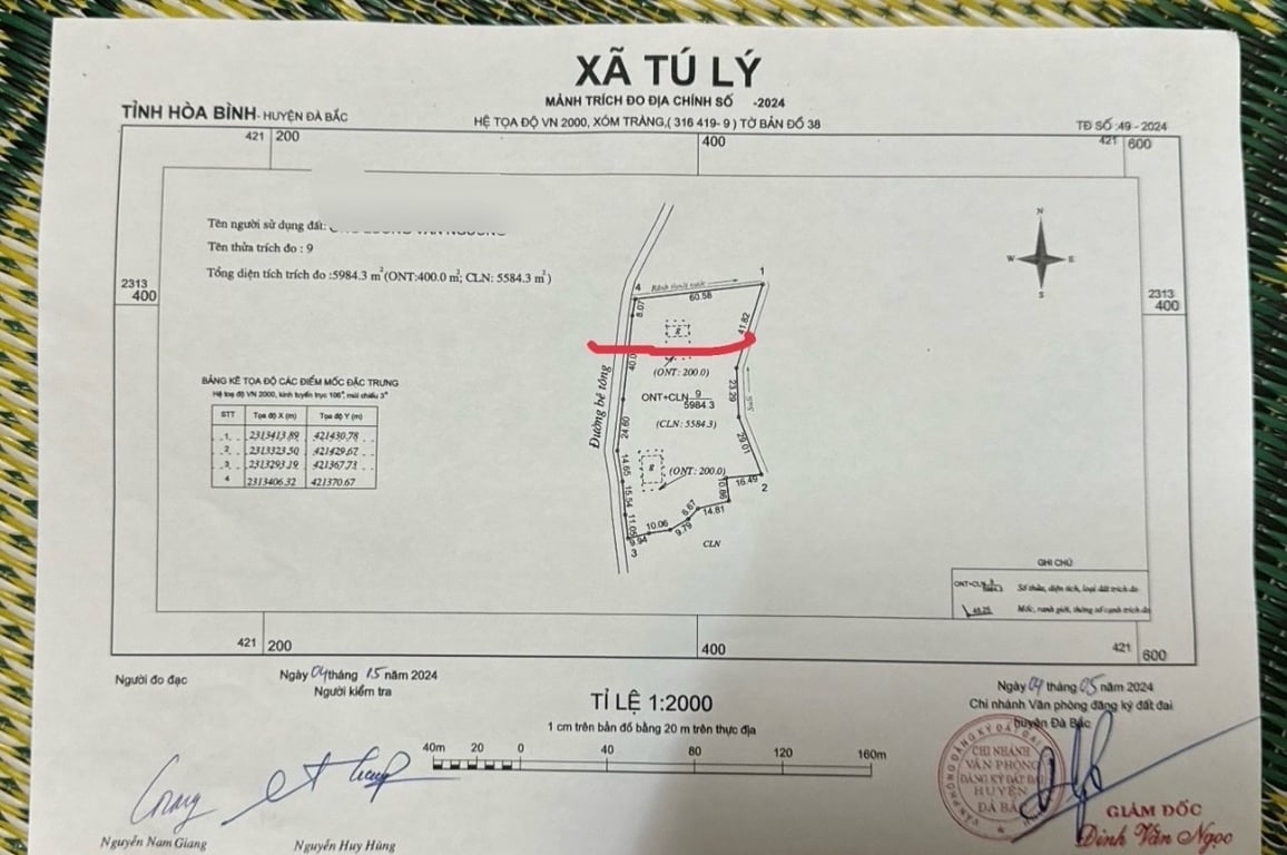 Tú Lý, Đà Bắc, Hoà Bình(1195m2)