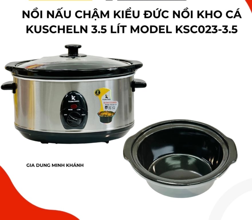 Nồi nấu chậm KSC023-3.5 3,5 lít🏖