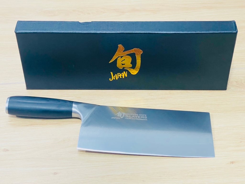 XẢ KHO DAO CHẶT NHẬT TAY CẦM VÂN GỖ MUN