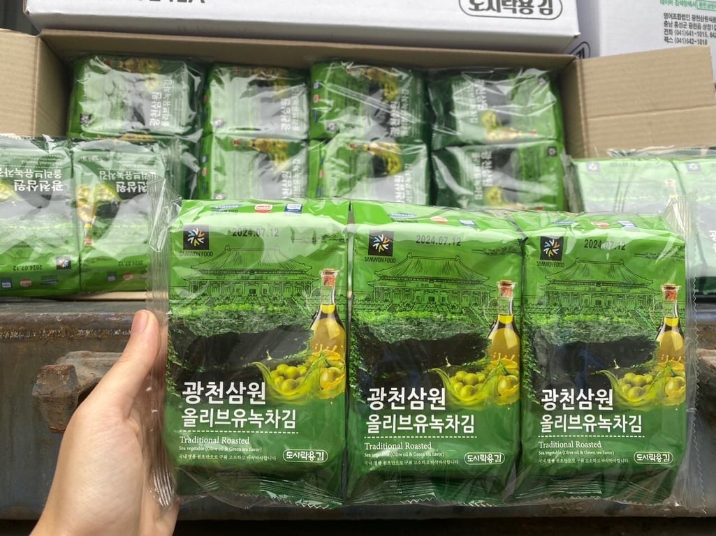 RONG BIỂN SẤY KHÔ TẨM DẦU OLIVE HÀN QUỐC