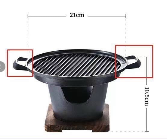 Bếp cồn chảo gang mini nướng thịt chống dính.