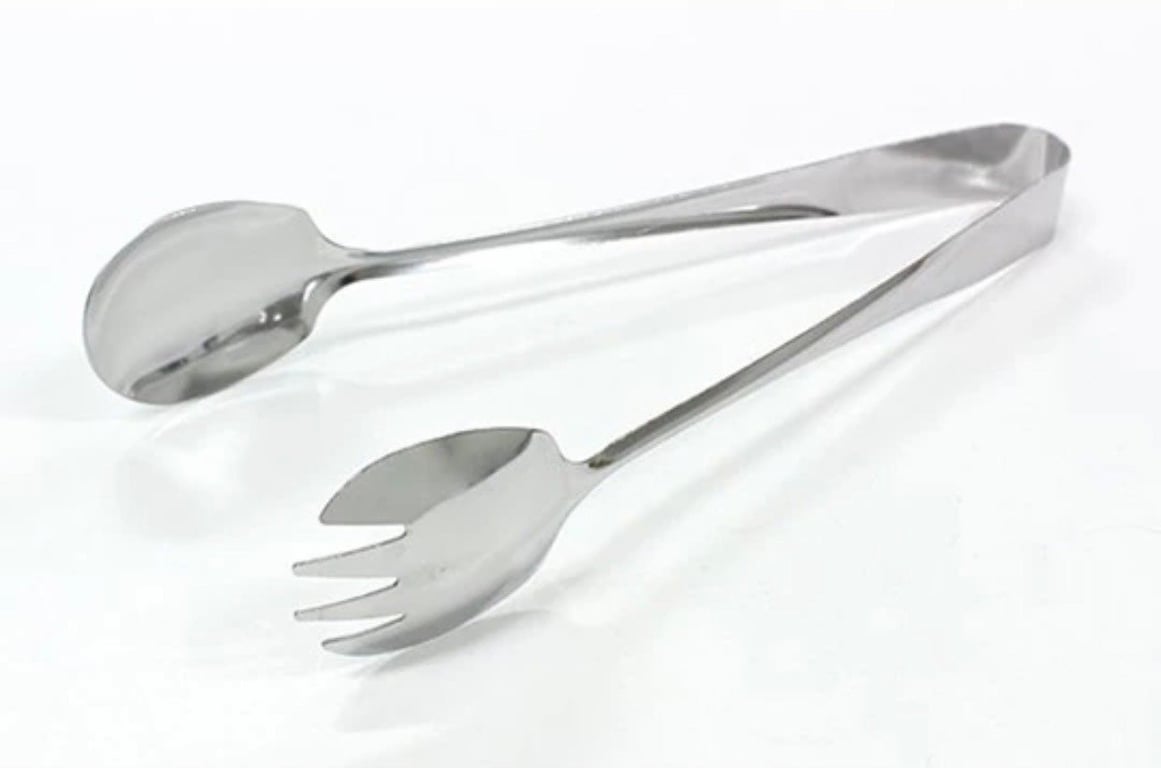 Dụng cụ kẹp, gắp Salad bằng inox Echo 19cm Nhật