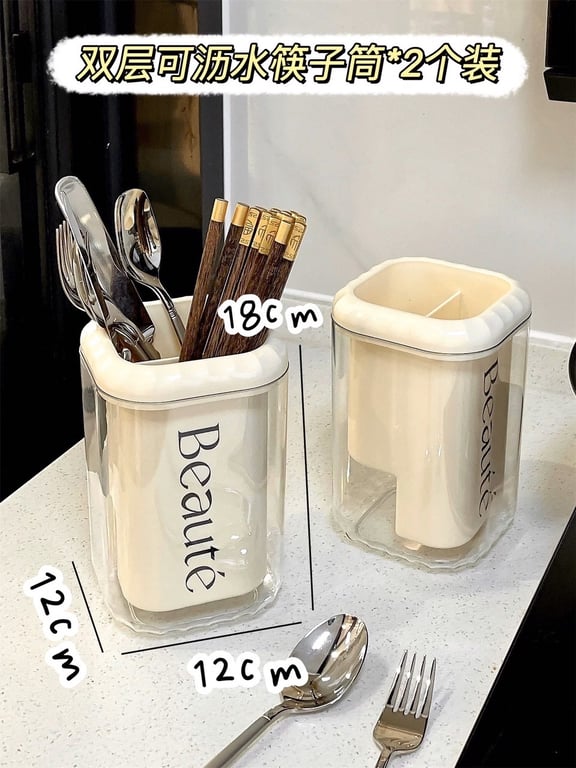 Ống Đựng Đũa Thìa Có Lỗ Thoát Nước