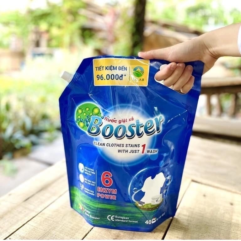 1 thùng NƯỚC GIẶT BOOSTER 3.7kg/túi *4 túi