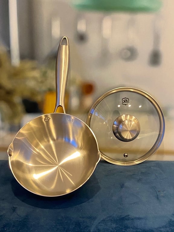 Chảo đúc liền khối inox 316 LUNKAI 16cm