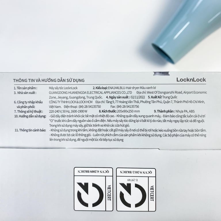 😗Máy Sấy Tóc ENA144BLU 1900W