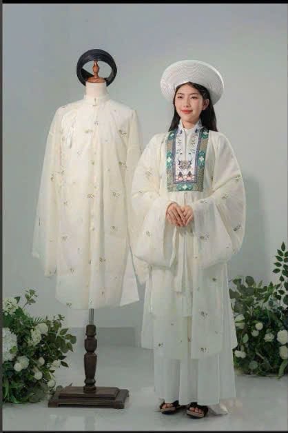 Set Tấc tơ kem thêu
