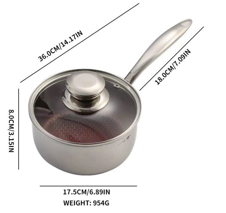 Quánh chống dính vân CARA inox18/10 16cm OYATTON - O477