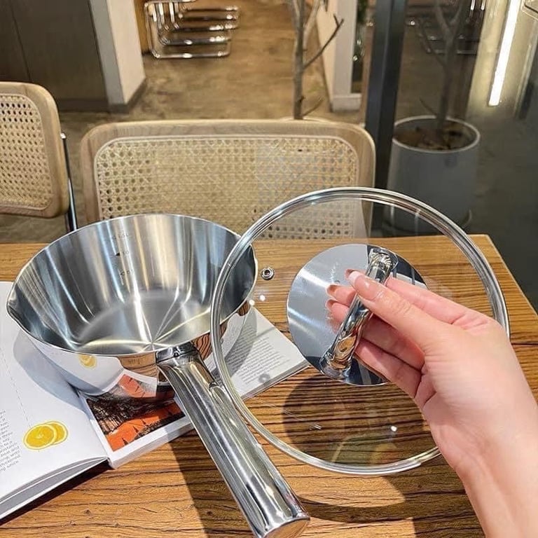 Quánh inox liền đáy size 13cm nhà chockmen