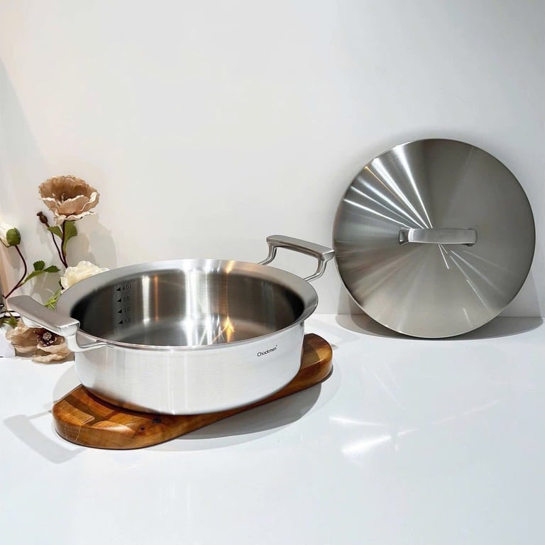 NỒI 5 LỚP KẸP ĐỒNG DÁNG THẤP CHOCKMEN 28CM - C392