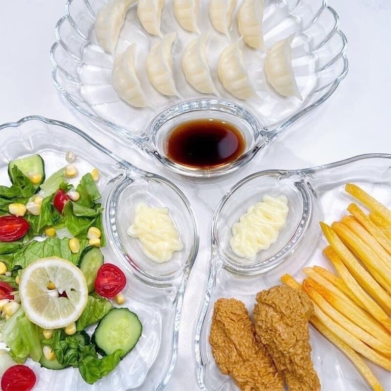 ĐĨA VỎ SÒ THỦY TINH PHA LÊ