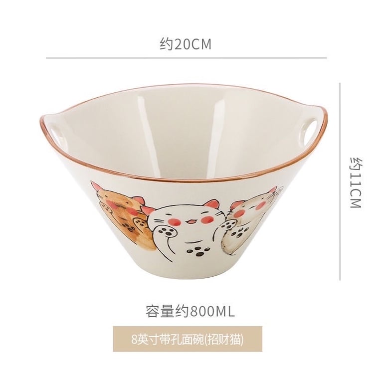 Set 2 Bát tô sâu lòng 800ml gốm sứ cao cấp