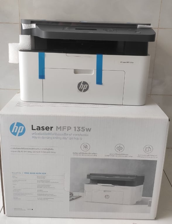 Máy In Laser Trắng Đen Đa Năng HP LaserJet 135w MFP Wi-Fi (4ZB83A)
