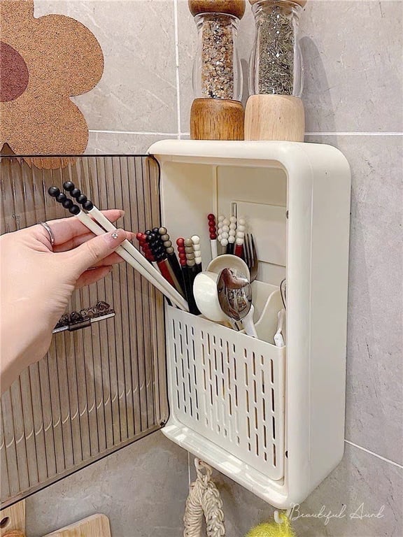 HỘP ĐỰNG ĐŨA THÌA TREO TƯỜNG EJ507