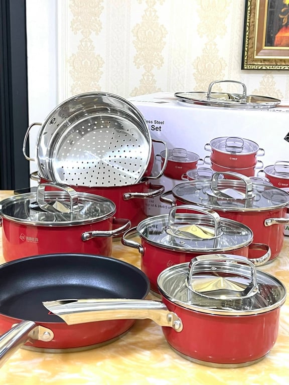 Bộ nồi inox 3 đáy 7 món ARBER GARNET