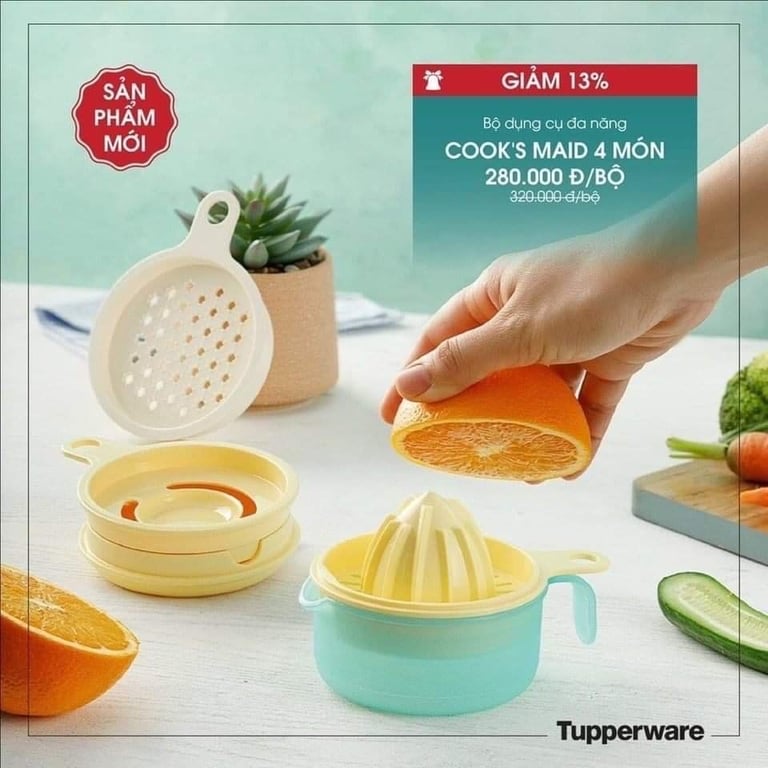 BỘ DỤNG CỤ ĐA NĂNG COOK’S MAID tupper