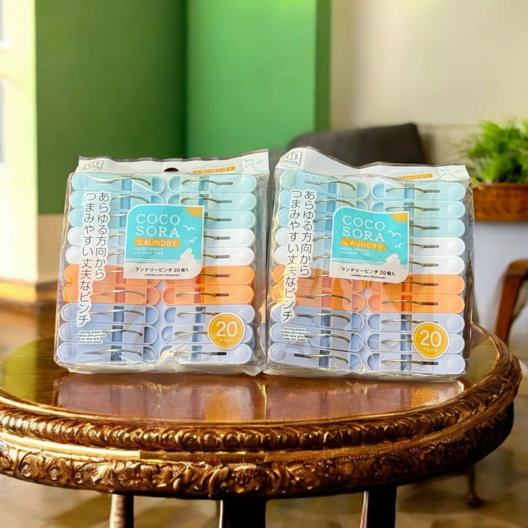 Set 20 kẹp quần áo Kokubo cao cấp siêu đẹp, siêu bền