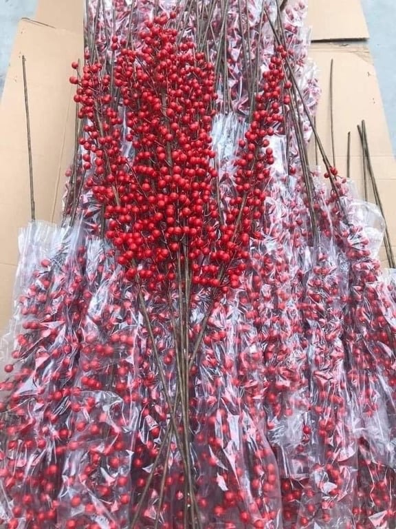 🌸 Cành Đào Đông Đỏ set 10 cành