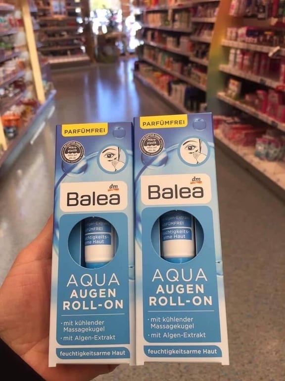 Lăn mắt Balea Aqua Augen Roll On chống thâm & săn chắc bọng mắt