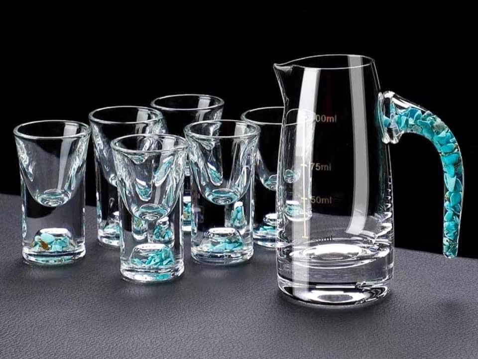 Bộ bình chiết rư.ơụ kèm ly cao cấp