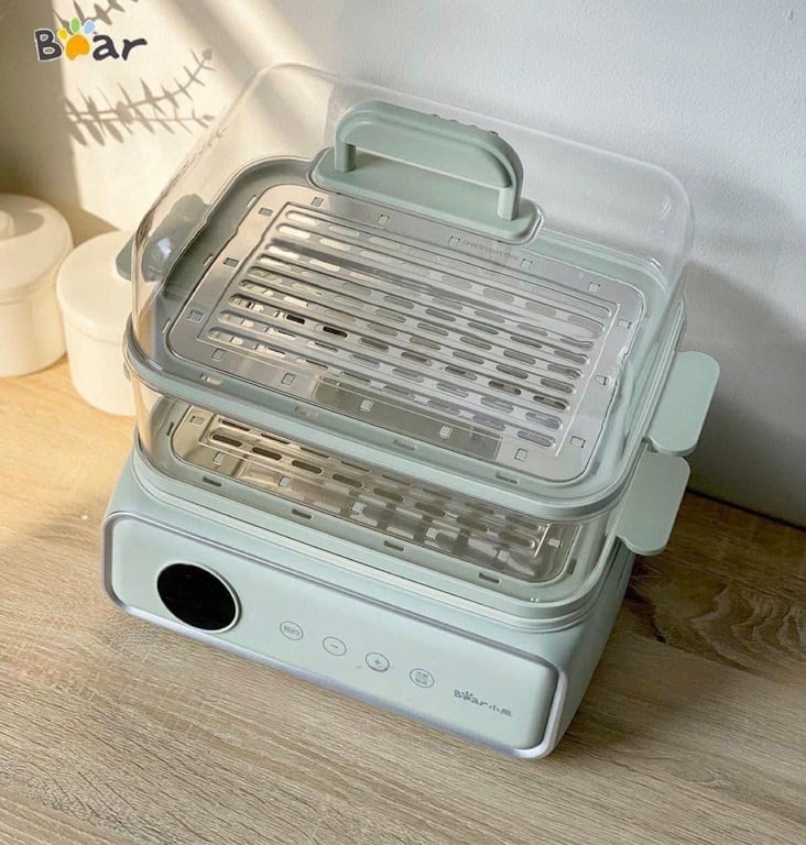 NỒI HẤP ĐIỆN ĐA NĂNG 2 TẦNG 15.5L BEAR DZG-P20W6