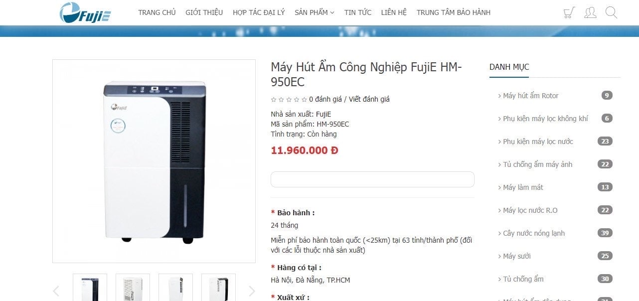 Máy hút ẩm công nghiệp FujiE HM-950EC