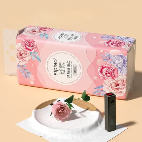 Giấy ăn rút Sipiao Hoa hồng