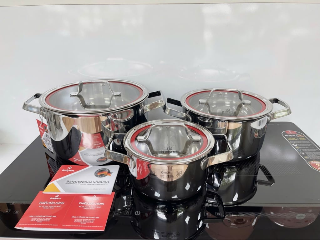 BỘ NỒI INOX 3 LỚP LIỀN KHỐI KALPEN EMER EM1