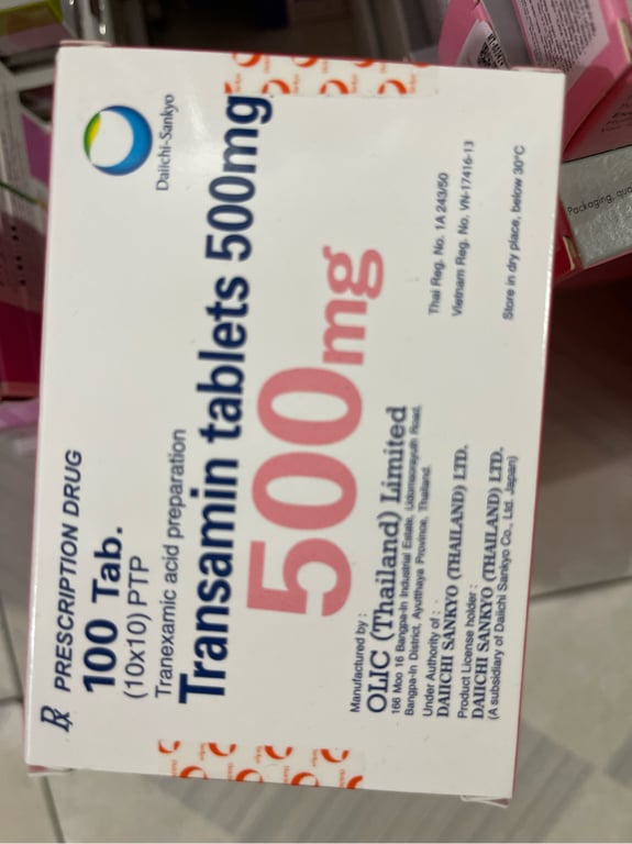 Transamin 500 thái Lan h/100v