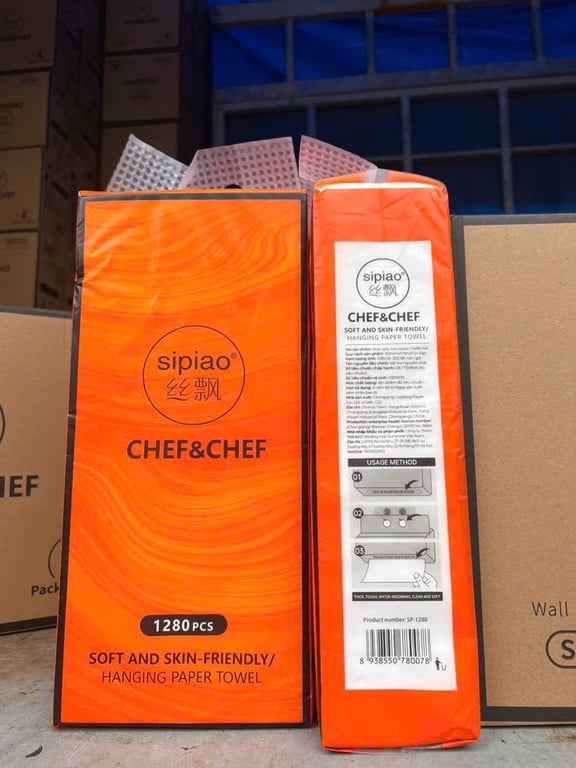 Giấy Rút Sipao Cam Thùng 4 túi