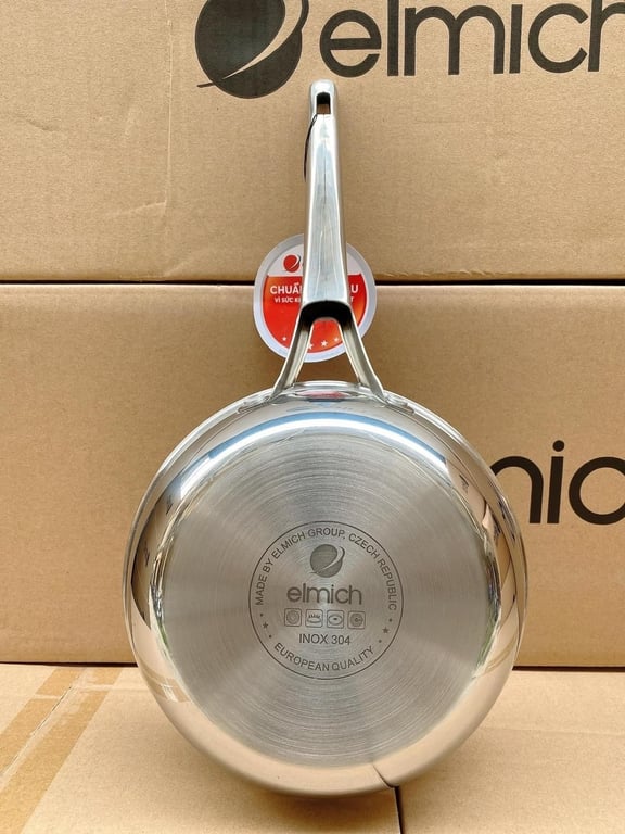 Chảo xào inox #Trimax 1 quai đáy liền nguyên khối sz 26