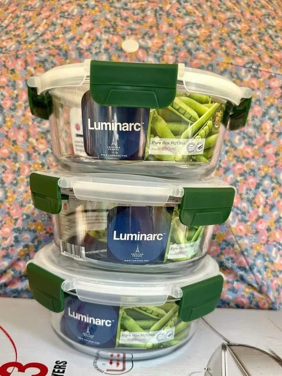 SET 3 HỘP THỦY TINH LUMINARC CAO CẤP 980ML😍