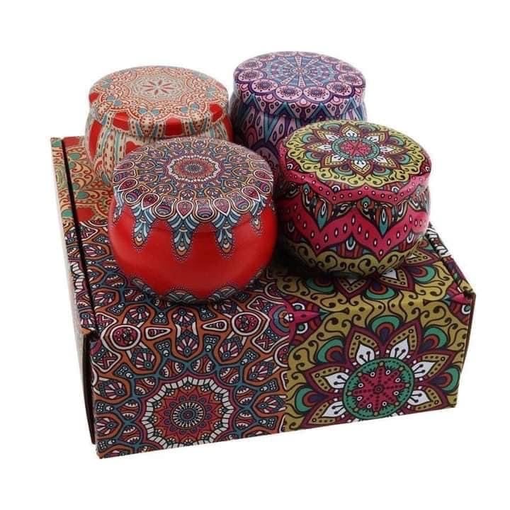 Set 4 NẾN THƠM HOA KHÔ THIÊN NHIÊN