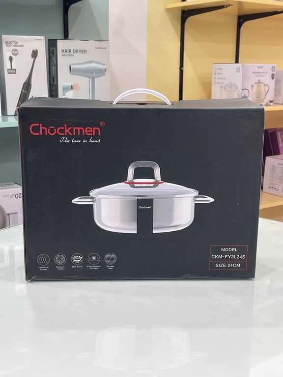 Nồi thành thấp size 24cm chockmen đúc liền khối.