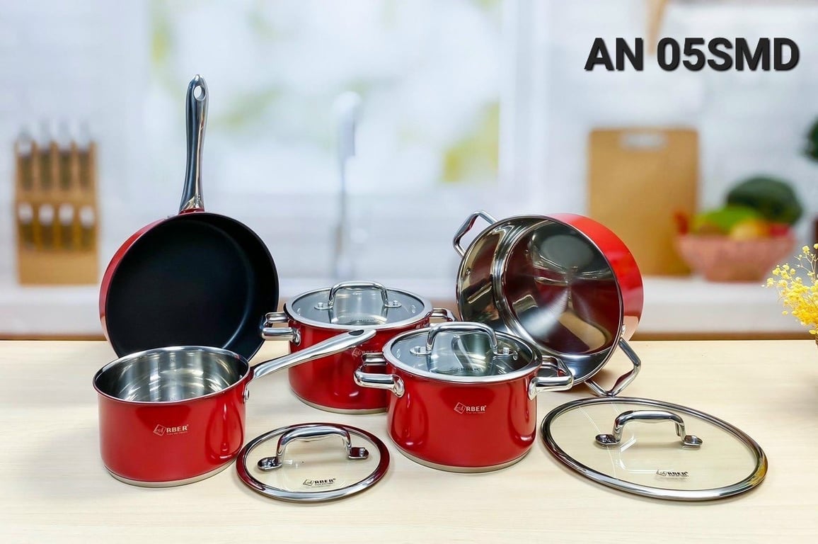 Bộ nồi chảo từ 5 chiếc Arber AN05SMD