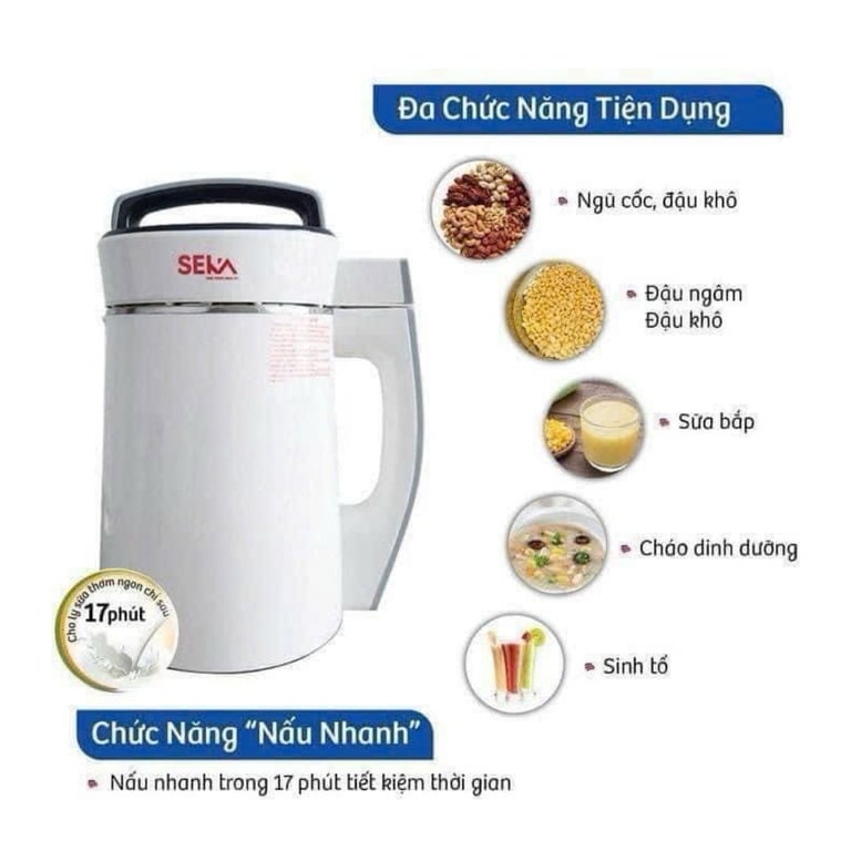 MÁY LÀM SỮA HẠT SEKA LM-D28 1.8L